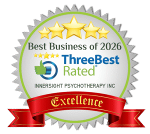 Three Best Rated, Best Business of 2026 badge for InnerSight Psychotherapy Inc