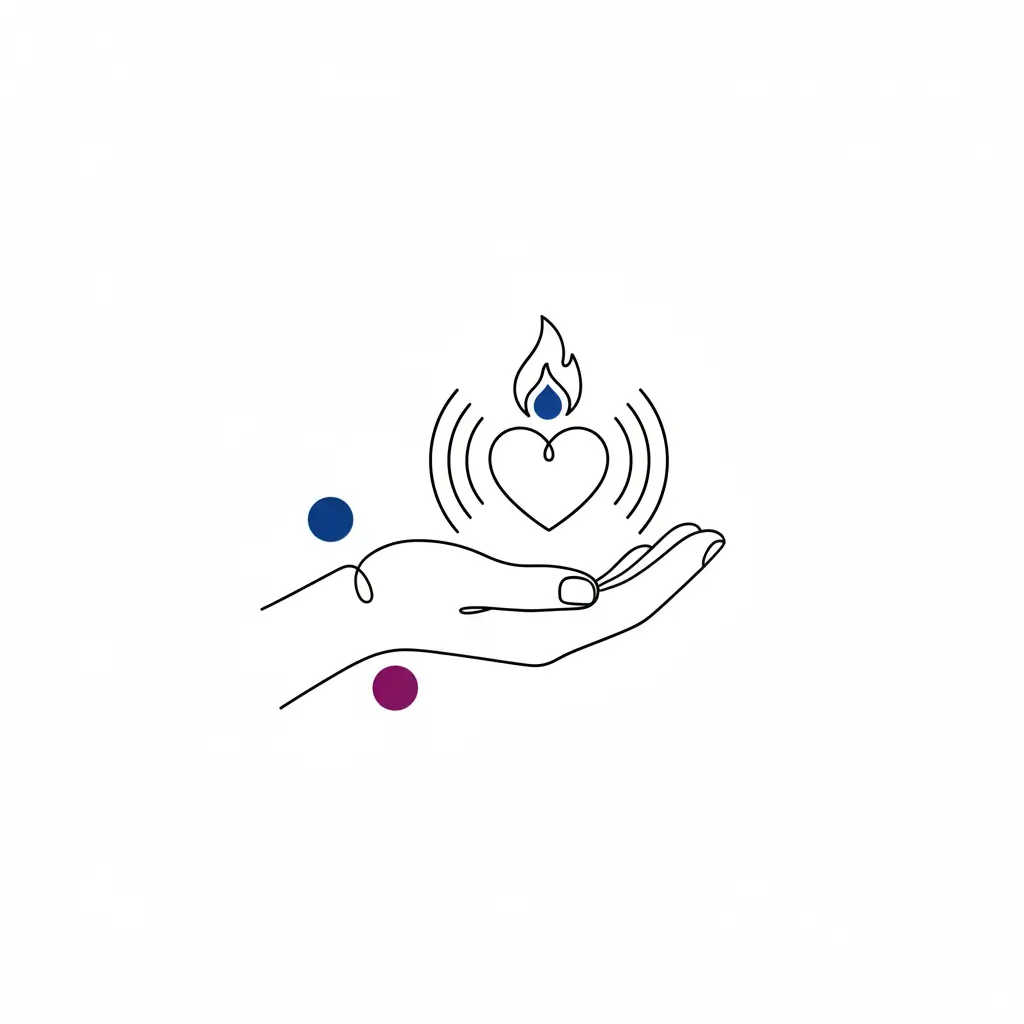 Line illustration representing emotional regulation