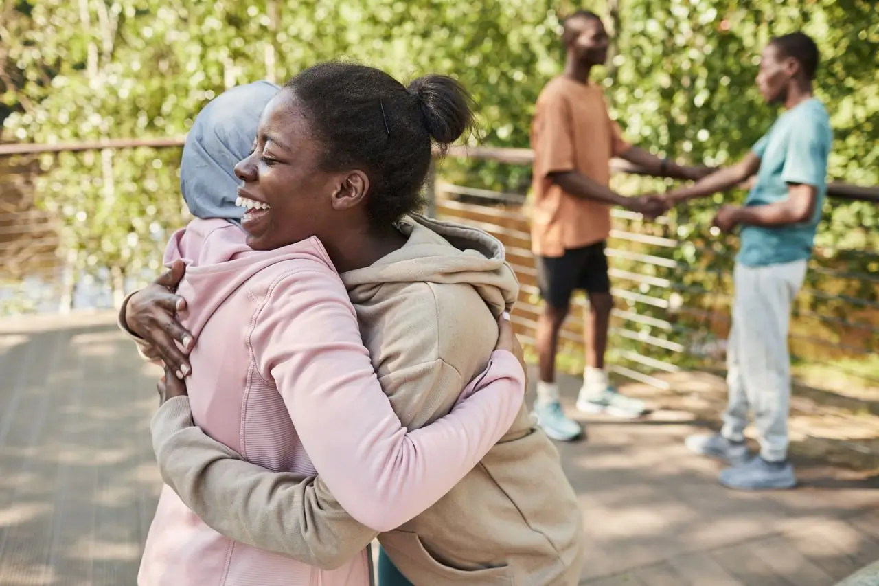 People connecting warmly, representing BIPOC Mental Health Month and culturally responsive therapy in Vaughan