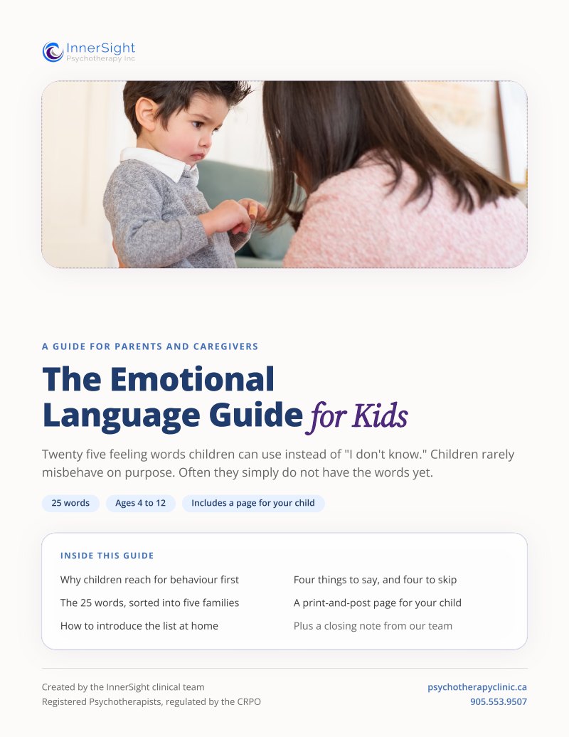 First page of The Emotional Language Guide For Kids