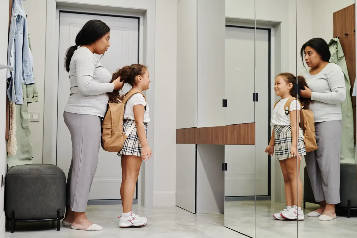 Parent and child getting ready for the school year, representing support for back-to-school anxiety in Vaughan
